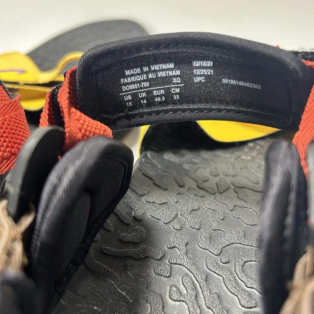 Nike ACG Air Deschutz Sandals Mens 15 NWOT Yellow Purple Outdoor Rare